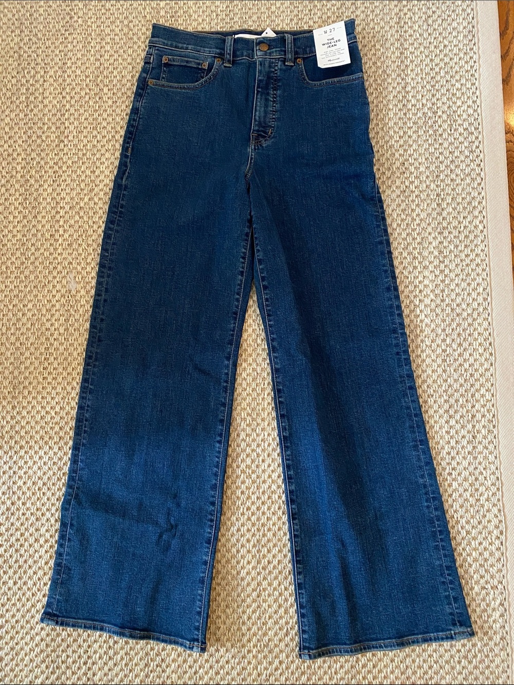 Madewell High-Rise Wide Leg Dark Blue Jeans Size 27